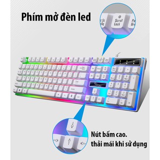 Combo Chuột   Bàn phím giả cơ có LED dành cho dân chơi game giá rẻ
