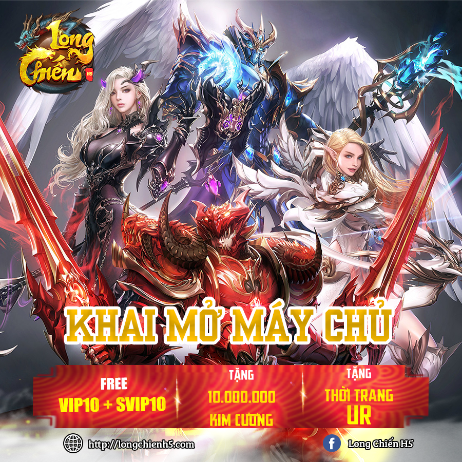 【OPEN SERVER】Long Chiến H5 Chính Thức Ra Mắt Server S1⏰Thời gian : 15H ngày 26/08/2023 FREE VIP10 + SVIP10 + THỜI TRANG UR