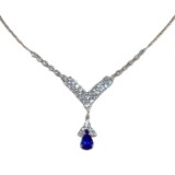 3-Fashion-Blue-Green-Red-Colorful-Water-Drop-Rhinestone-Womens-Necklace-Silver-Inlaid-Zircon-Pendant-Womens-Accessories420b1842969b665f