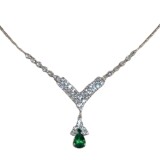 5-Fashion-Blue-Green-Red-Colorful-Water-Drop-Rhinestone-Womens-Necklace-Silver-Inlaid-Zircon-Pendant-Womens-Accessoriesf07692804e26d4d7
