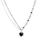 1-Kpop-Black-Heart-Pendant-Necklace-Punk-Shiny-Rhinestone-Star-Asymmetric-Chain-Necklace-for-Women-Neck-Chain-Y2K-Jewelrydb5c3fb0a59c91fe