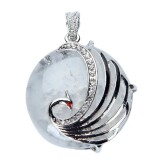 4-Fashion-Jewelry-Rose-Pink-Quartz-Opal-Aventurine-Oblate-Round-Bead-Inlaid-Rhinestone-Copper-Metal-Peacock-Pendants-for-Necklaceb4444687f9afc575